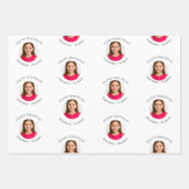 Foto Mädchen Geburtstag Geschenkpapier Set (Vorderseite 2)