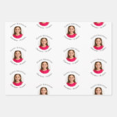 Foto Mädchen Geburtstag Geschenkpapier Set (Vorderseite)