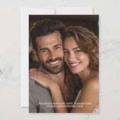 Foto Magazine Cover Newspaper Unique Wedding Einladung (Rückseite)