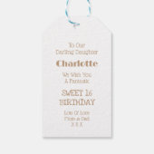 Foto Magazine Cover | Sweet 16 Birthday Name Geschenkanhänger (Rückseite)