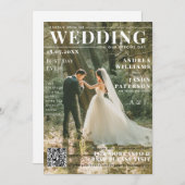 Foto Magazine Cover Wedding Einladung (Vorne/Hinten)