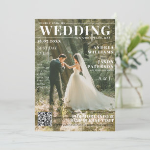 Foto Magazine Cover Wedding Einladung