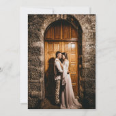 Foto Magenta Calla Lily Blume Hochzeit Save The Date (Rückseite)