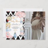 Foto Magical Alice im Wunderland Babydusche Einladung (Vorderseite)