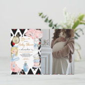 Foto Magical Alice im Wunderland Babydusche Einladung (Stehend Vorderseite)