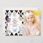 Foto Magische Alice im Wunderland Geburtstag Einladung (Vorderseite)