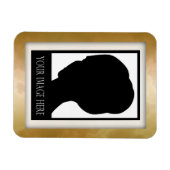 Foto-Magnet aus Gold und Rose Magnet (Horizontal)