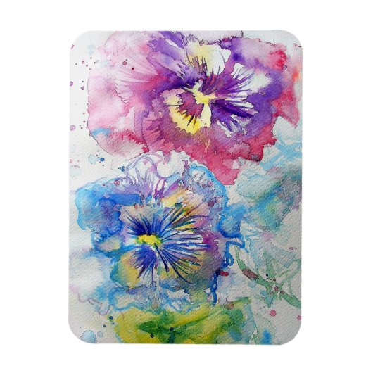 Foto Magnet Blume Rot, Gelb und Blau Panik (Vertikal)