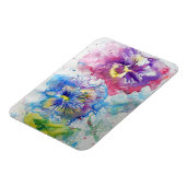 Foto Magnet Blume Rot, Gelb und Blau Panik (Linke Seite)