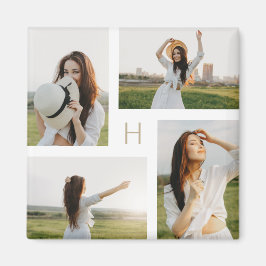 Foto-Magnet für Monogramm-Blöcke bearbeitbar Magnet