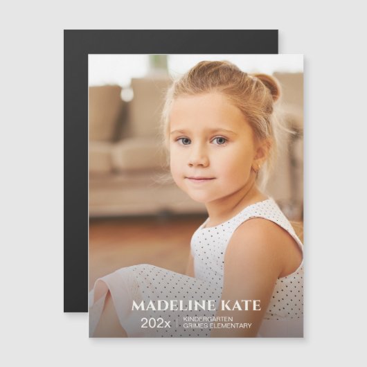 Foto-Magnet für Schuljahr Magnetkarte (Vorne/Hinten)