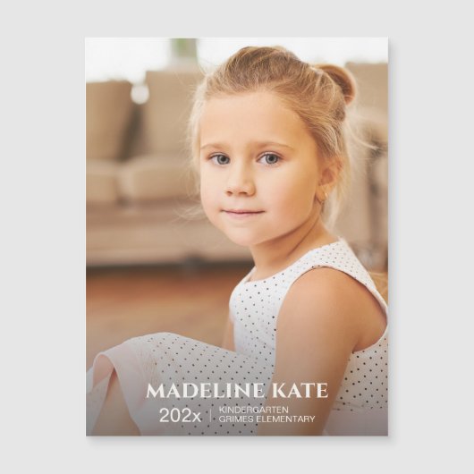 Foto-Magnet für Schuljahr Magnetkarte (Vorderseite)