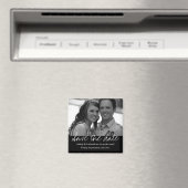 Foto Magnet für Schwarz-Style Save the Date (In Situ (Geschirrspüler))