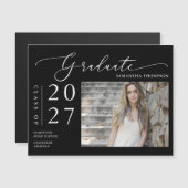 Foto Magnet für Schwarz-weiße Skriptschule (Vorne/Hinten)