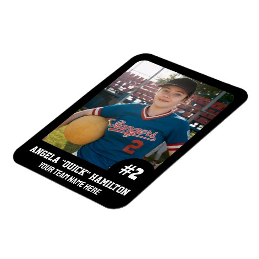 Foto-Magnet für Sportteam-Player (3"x4"in) Magnet (Linke Seite)