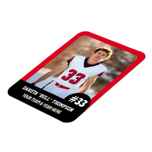 Foto-Magnet für Sportteam-Player (3"x4"in) Magnet (Linke Seite)