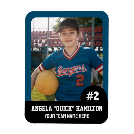 Foto-Magnet für Sportteam-Player (3"x4"in) Magnet (Vertikal)