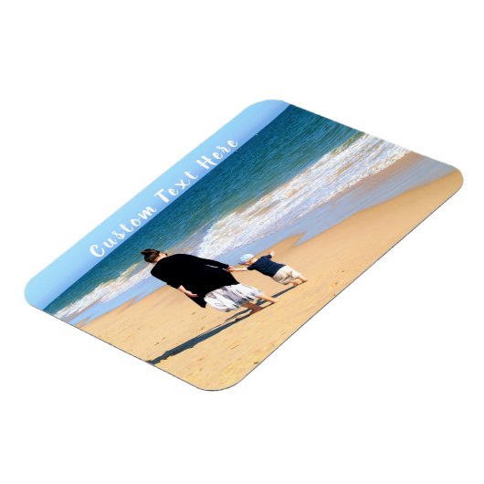 Foto-Magnet mit benutzerdefiniertem Text personali Magnet (Linke Seite)
