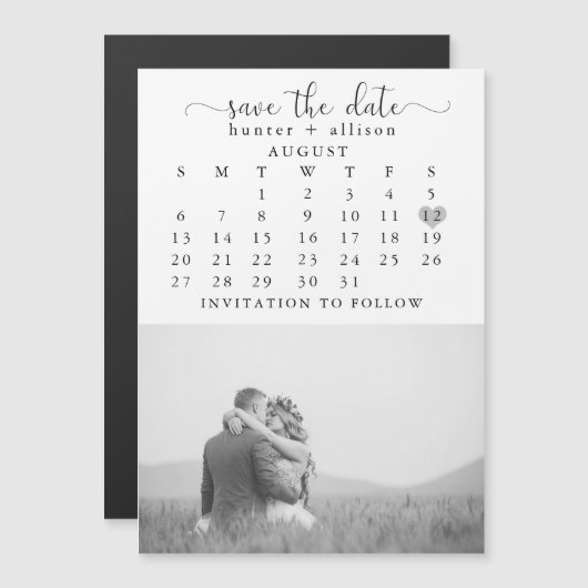 Foto Magnet | SAVE THE DATE (Vorne/Hinten)