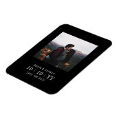 Foto | Magnet | SAVE THE DATE | Schwarz (Linke Seite)