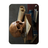 Foto-Magnet "Skull on Books" Magnet (Vertikal)