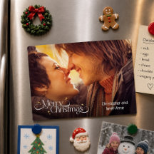 Foto-Magnet-Weihnachtskarte für Neuvermählte