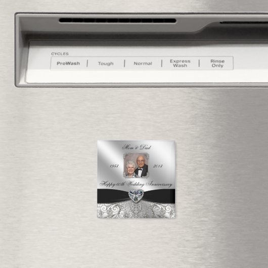 Foto Magnet zum 60. Hochzeitstag (In Situ (Geschirrspüler))