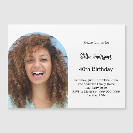 Foto Magneteinladung (Vorderseite)