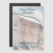 Foto-Magnetkarte für den Geburtstag Magneteinladung (Vorne/Hinten)