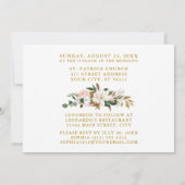 Foto Magnolia Floral Einladung (Rückseite)