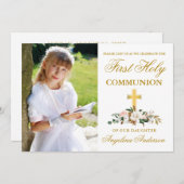 Foto Magnolia Floral Einladung (Vorne/Hinten)