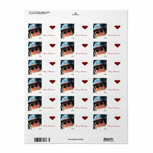 Foto-Mailing-Etikett Adressaufkleber (Vorne)