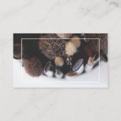 Foto Make-up Künstler Rahmen Typografie rosa Visitenkarte (Rückseite)