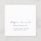 Foto Makeup Artist Eyelash Pink Brows Florals Quadratische Visitenkarte (Rückseite)