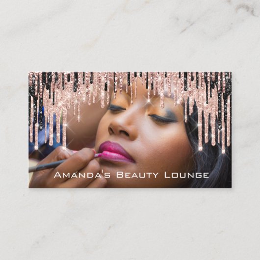 Foto Makeup Artist Rose Brow Wax Termin Karte (Vorderseite)