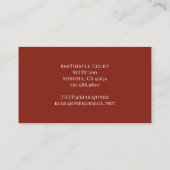 Foto Makeup Artist Weiße Skriptart Visitenkarte (Rückseite)