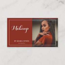 Foto Makeup Artist Weiße Skriptart Visitenkarte