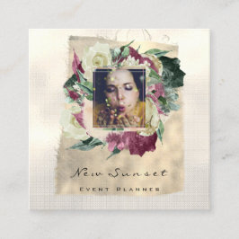 Foto Makeup Blogg Event Planner Hütte Quadratische Visitenkarte