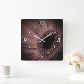 Foto, Makro Quadratische Wanduhr (Zuhause)