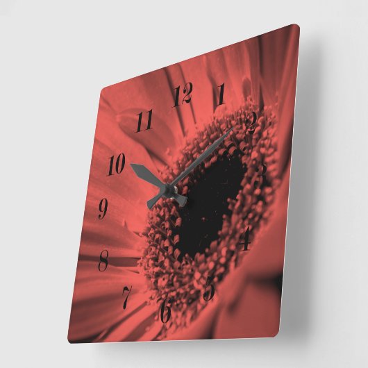 Foto, Makro Quadratische Wanduhr (Winkel)