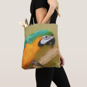 Foto-Malerei mit Blaugoldmaka Tasche