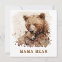 *~* Foto MAMA BEAR Ap72 Cub Mother Day Card