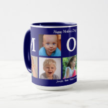 Foto Mama Collage Kaffee Navy Blue Big Combo