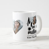 Foto-Mama des benutzerdefinierten Herzens in einer Jumbo-Tasse (Vorderseite Rechts)