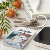 Foto Mama für Hunde Schwarzer Text Schlüsselanhänger (Vorderseite rechts)