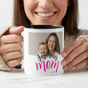 Foto Mama Gegründet Kind Name Benutzerdefiniertes Tasse