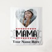 Foto Mama Liebe Herz Wandteppich (Vorderseite)
