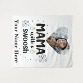 Foto Mama mit Swoosh Müttern Wandteppich (Vorderseite (Horizontal))