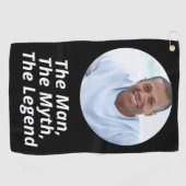 Foto-Mann-Mythos Schwarz-weiß Golfhandtuch (Horizontal)