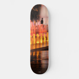 Foto, Mannesumriß Skateboard